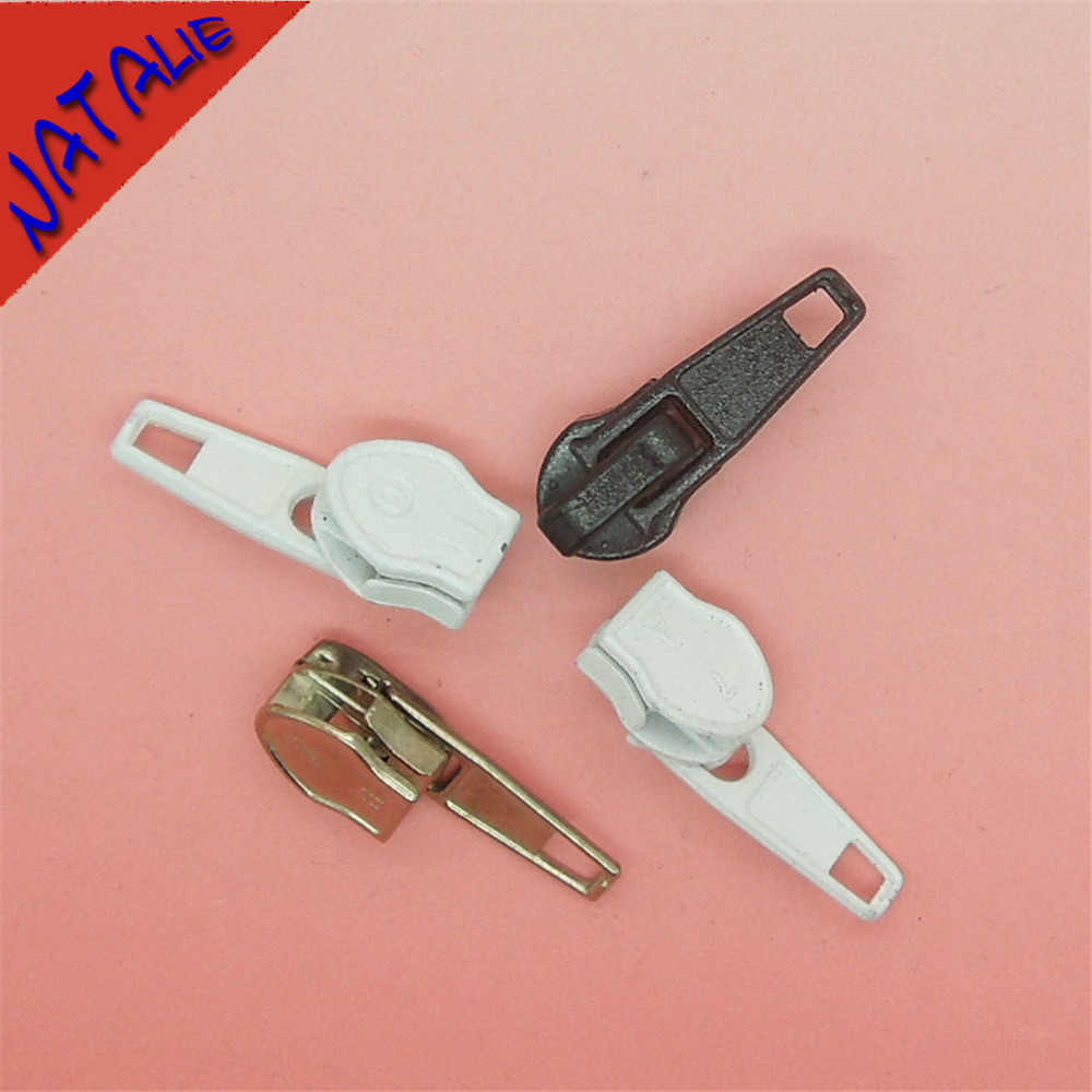 15pcs 5# Zinc Alloy Auto Lock Automatic Zipper Pull Sliders for Nylon Bag Bedding Sofa for Tailors Sewing Accessories