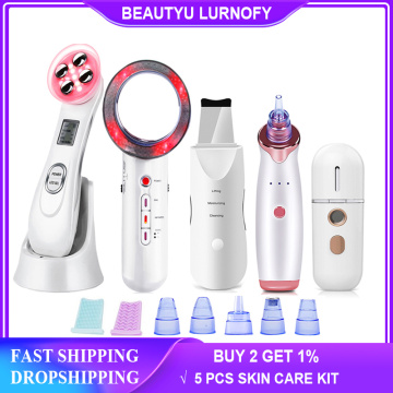 EMS Radio Frequency RF Blackhead Remover Skin Scrubber Infrared Body Slimming Massager Cavitacion Galvanica Cleaning Face Beauty