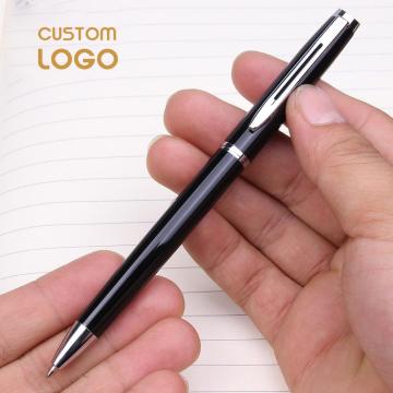 Custom Logo Gift Pens Metal Ballpoint Pen 1.0 mm Black Ink Business Logo Personalized Gift Pen Engrave Name Logo Text MOQ 50pcs