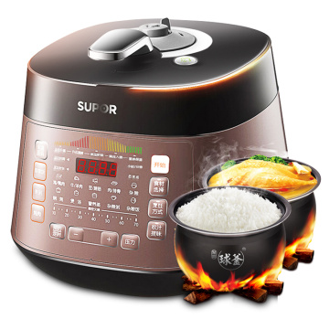 Supor 20QT electric pressure cooker Double bile 5L ball kettle rice cooker authentic 5-6 persons steamer