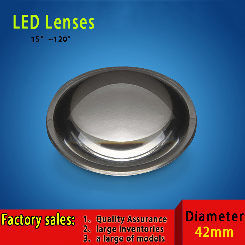 10PCS 42mm Transparent semi-circle Plano-convex LED Lenses Optic Lens Grade PMMA For Lens Reflector