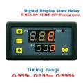 12V Timing Delay Timer Relay Module Digital LED Dual Display Cycle 0-999 Hours Adjustable Power Supplies Mayitr