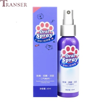 Transer Pet Products 60ml Pet Teeth Clean Breath Cleaning Freshener Dog Cat Oral Spray Pet Health Care Mouth Cleaner 9904