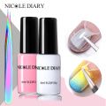 NICOLE DIARY Peel Off Protective Nail Polish Set Protected Easy Clean Fast Finger Skin Liquid Tape Gel Nail Care Tool Tweezer