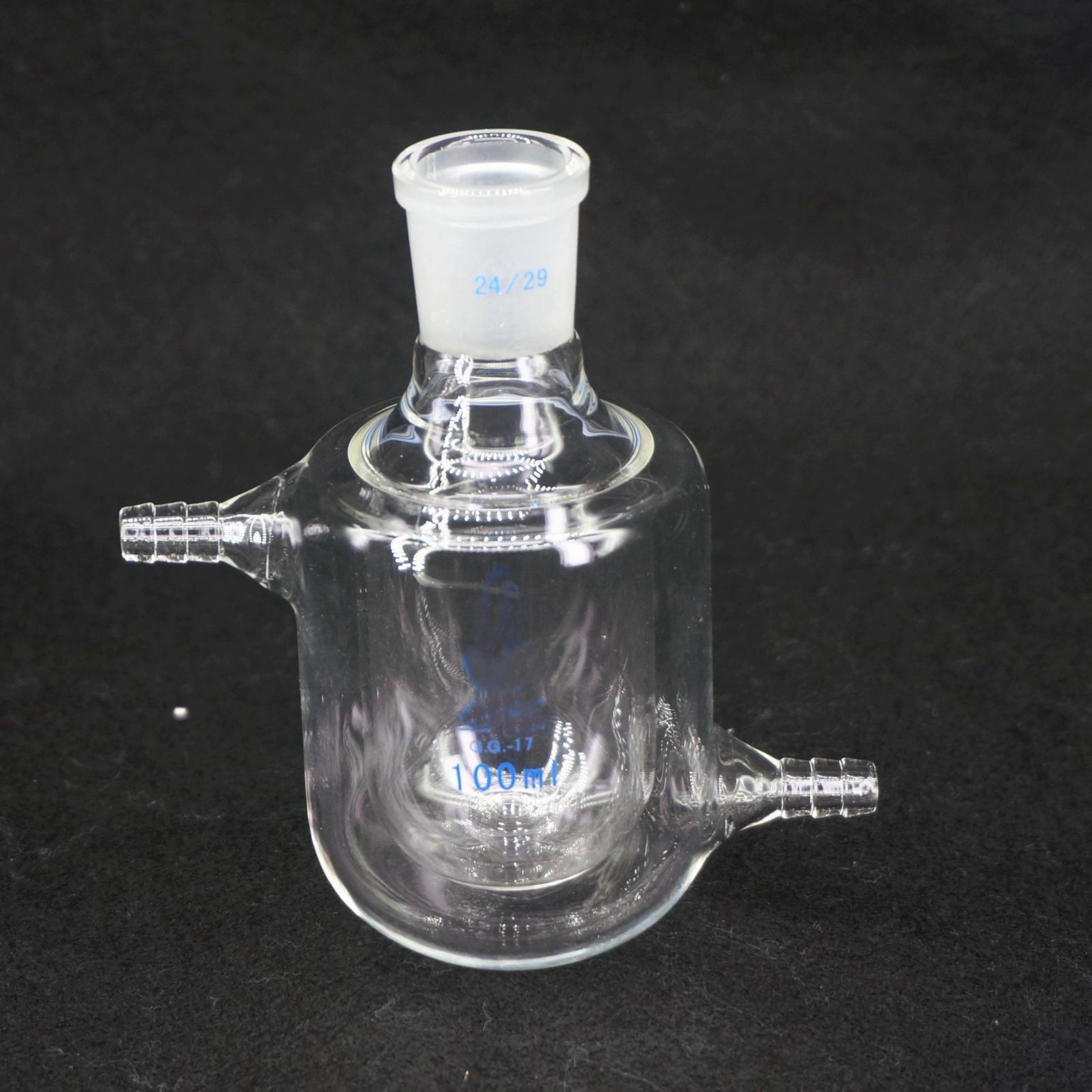 100ml Laboratory Jacketed Glass Double Layer Flask Reactor bottle lab kit tool