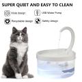 2L USB Pet Water Fountain Cat Water Dispenser Automatic Drinking Fountain with LED Light for Cats Dogs Swan Neck Shaped Pet