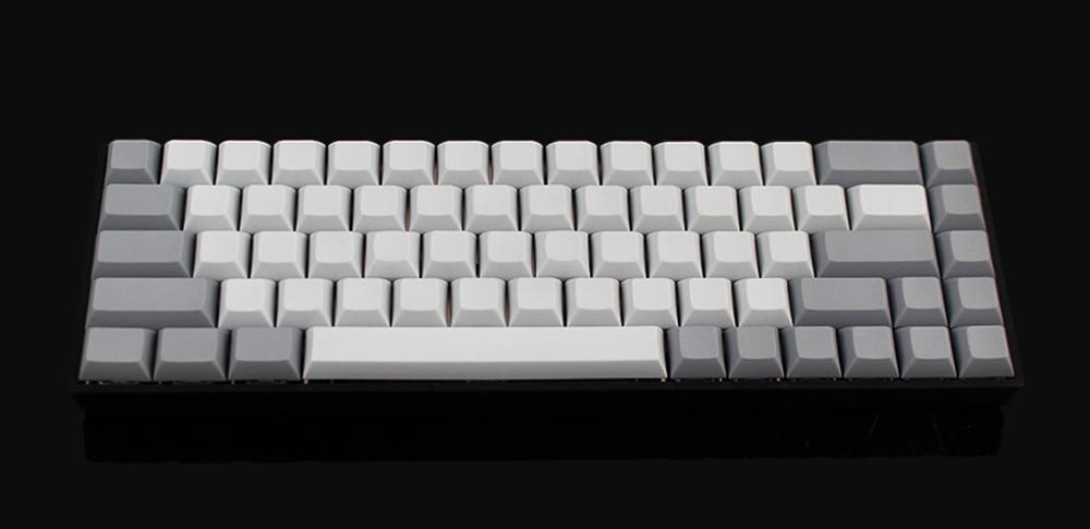 NPKC DSA Keycaps Blank PBT Gray Offwhite Color Mix for Cherry MX Switches of Tada68,XD64,GH60,DZ60,FC660 Mechanical Keyboards