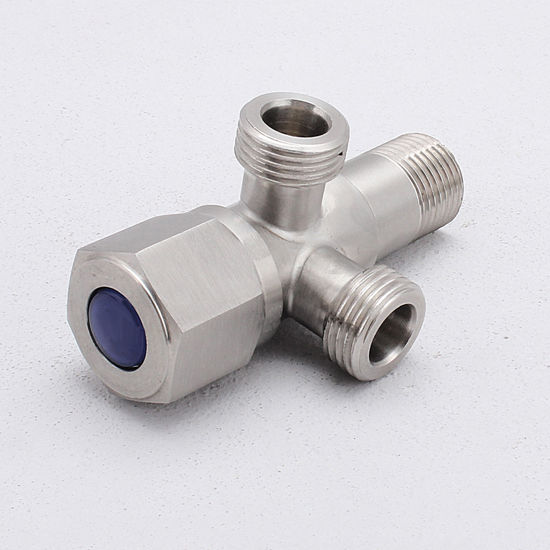 Stainless Steel Angle Valves G1/2 Bathroom Faucets Sprinklers Toilet Water Pipe Water Valve Single/Double Outlet Filling Valves