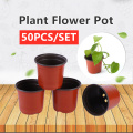 50pcs two-color nursery pot plastic pp simple flower pot creative wholesale small flower pot plant nursery gardening supplies