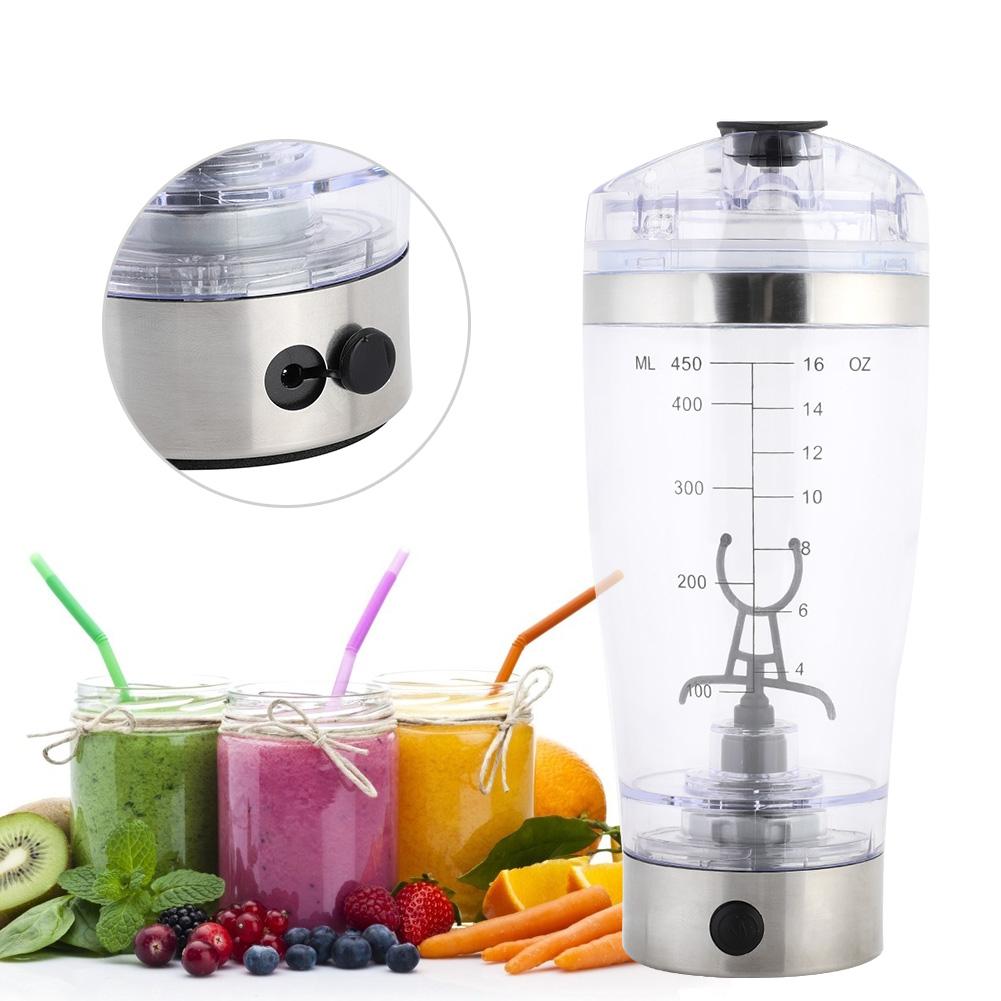 New 450ml Portable Blender USB Stainless Steel Electric Stirring Mug Automatic Milk Juice Coffee Cup Mixer