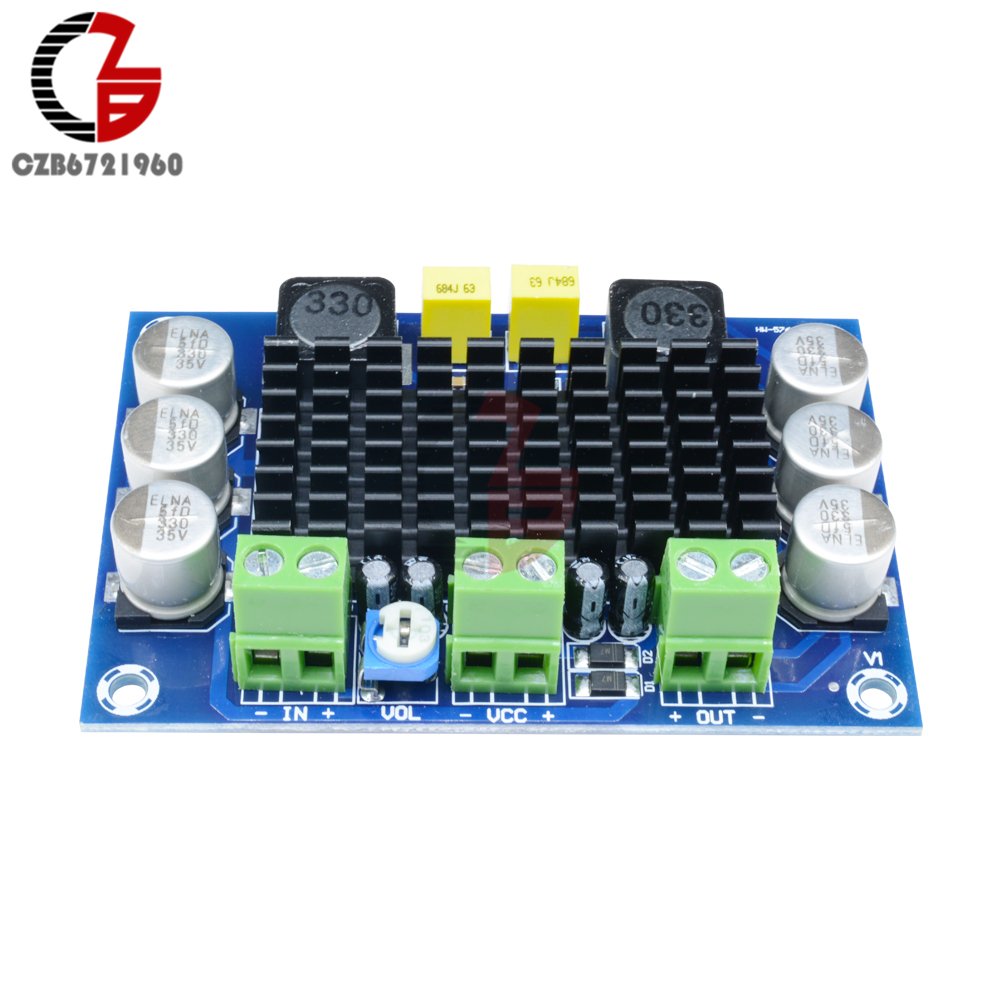 100W TPA3116 Power Amplifier Board DC 12V 24V TPA3116DA Mono Channel Digital Stereo Audio Amplifier Board High Power AMP Module