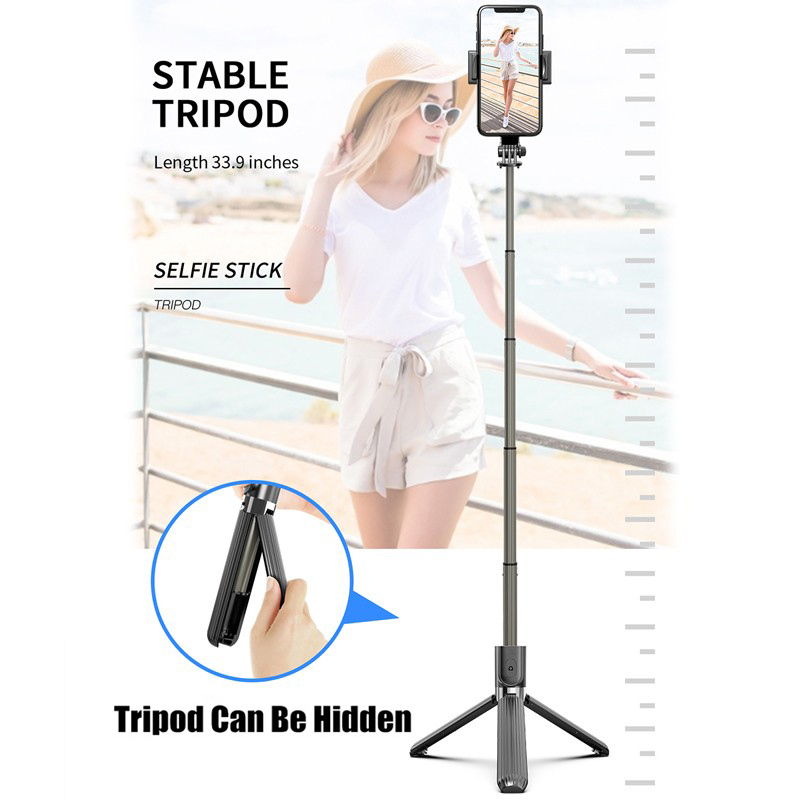 Selfie Stick Tripods Stabilizer Handheld Gimbal With Shake Wireless Bluetooth Remote Palo Extendable Foldable Monopod For Live