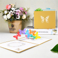 10 Pack 3D Butterfly Pop-Up Birthday Cards for Kids Gift Cute Cartoon Animal Greeting Cards Handmade Laser Cut