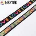 Meetee 24yards 25/38mm Nylon Jacquard Webbing Tape LOVE Lace Ribbon DIY Bag Shoulder Strap Garment Decoration Sewing Accessories