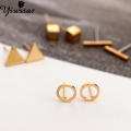 Yiustar New 4pair/Set Geometric Triangle Round Square T Bar Stud Earrings for Women Girls Kids Trendy Jewelry Brincos Bijoux