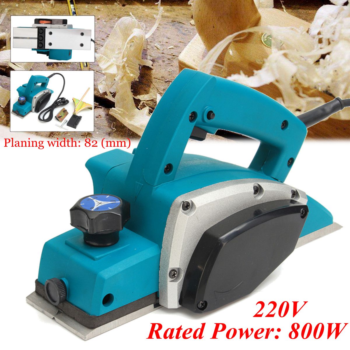 Multifunctional Wood Planer HandHeld Copper Wire Wood Electric Planer Woodworking Tool Household Power Tool Electric Wood Planer