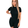 Sexy Jumpsuit Black Romper боди Wear Party Club Summer Women Clothing Bodycon Bodysuits Shorts Woman Clothes Zip Up Overall Body