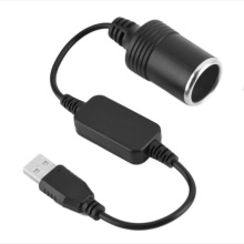 5V 2A USB To 12V 8W Cigarette Lighter Socket USB Male to Female Cigarette Lighter Adapter Converter