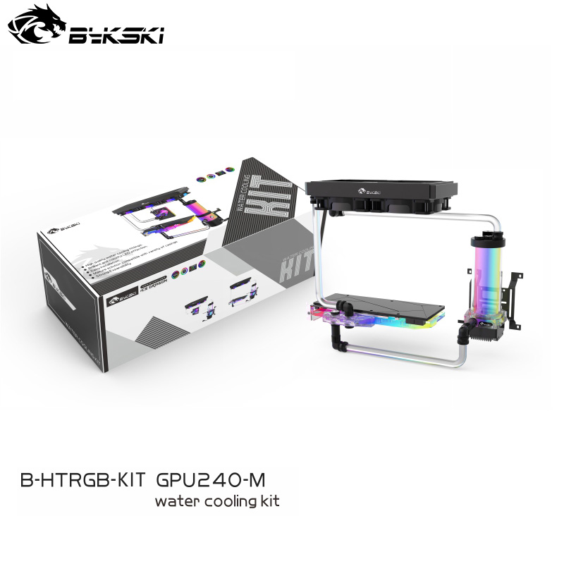 Bykski Simple Split Water Cooling PETG Hard Tube Kit ,Included Fittings Air Valve,Fan ,Radiator ,Seller Recommend