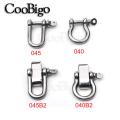 2pcs Stainless Steel M4 Adjustable D Bow Shackle Buckles Paracord Bracelet Parachute Cord Hardware DIY Outdoor Travel Kits