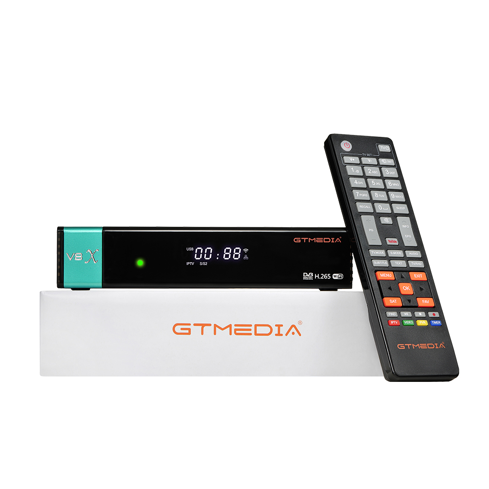 GTmedia V8X Satellite Receiver DVB-S/S2/S2X SCART+CA LED Display 2.4G WiFi HD 1080P V8 Receptor Digital Satellite tv Decoder v8