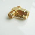 1Pcs SMA Male to Two SMA Female Triple T RF Adapter Connector 3 Way Splitter