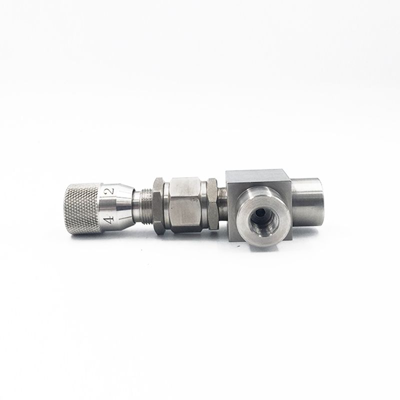 G 1/8" 1/4" NPT 3/8" 1/2" 304 SS Angle Type Micro Metering Needle Valve WL94H-320P Variable Flow Control Regulating Valve 32MPA