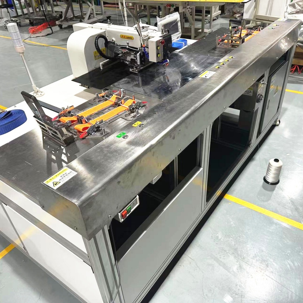 HM-3020GA Industrial Flat-Bed Full Automatic High-Speed Bundling Strap Sewing Machine Webbing Pattern Programmable CE Certified (2)