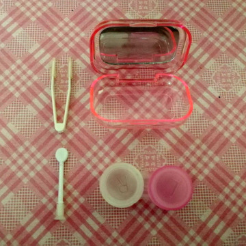 Contact Lens L+R cases Storage Holder Kit Soaking Container Travel Accessaries Eye Care Product Retail Wholesale