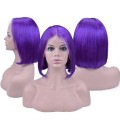 Purple 13x4 lace front bob wig