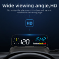 NEW C5 OBD2 HUD Mirror Car Head Up Display GPS Navigation Digital Speed Projector Security Alarm Oil Temp Pressure Large scren