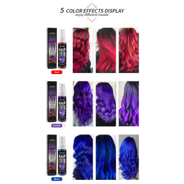 5 Color Liquid Spray Temporary Hair Dye Unisex Hair Color Dye Use At Gathering Cosplay Parties Events Hair Color Products TSLM1