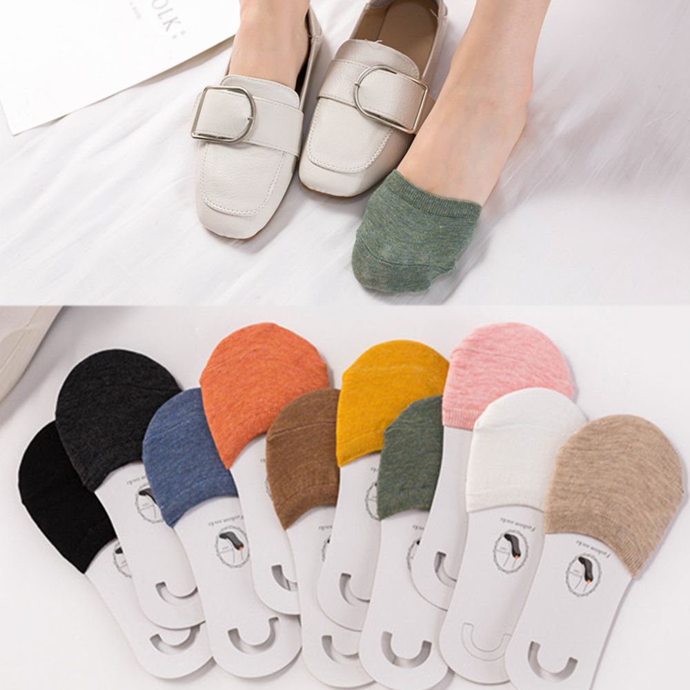 2019 Women Simple Solid Sock Slippers Half Grip Foot Toe Socks Summer Thin Invisible Socks Feet Women's Fashion Socking female