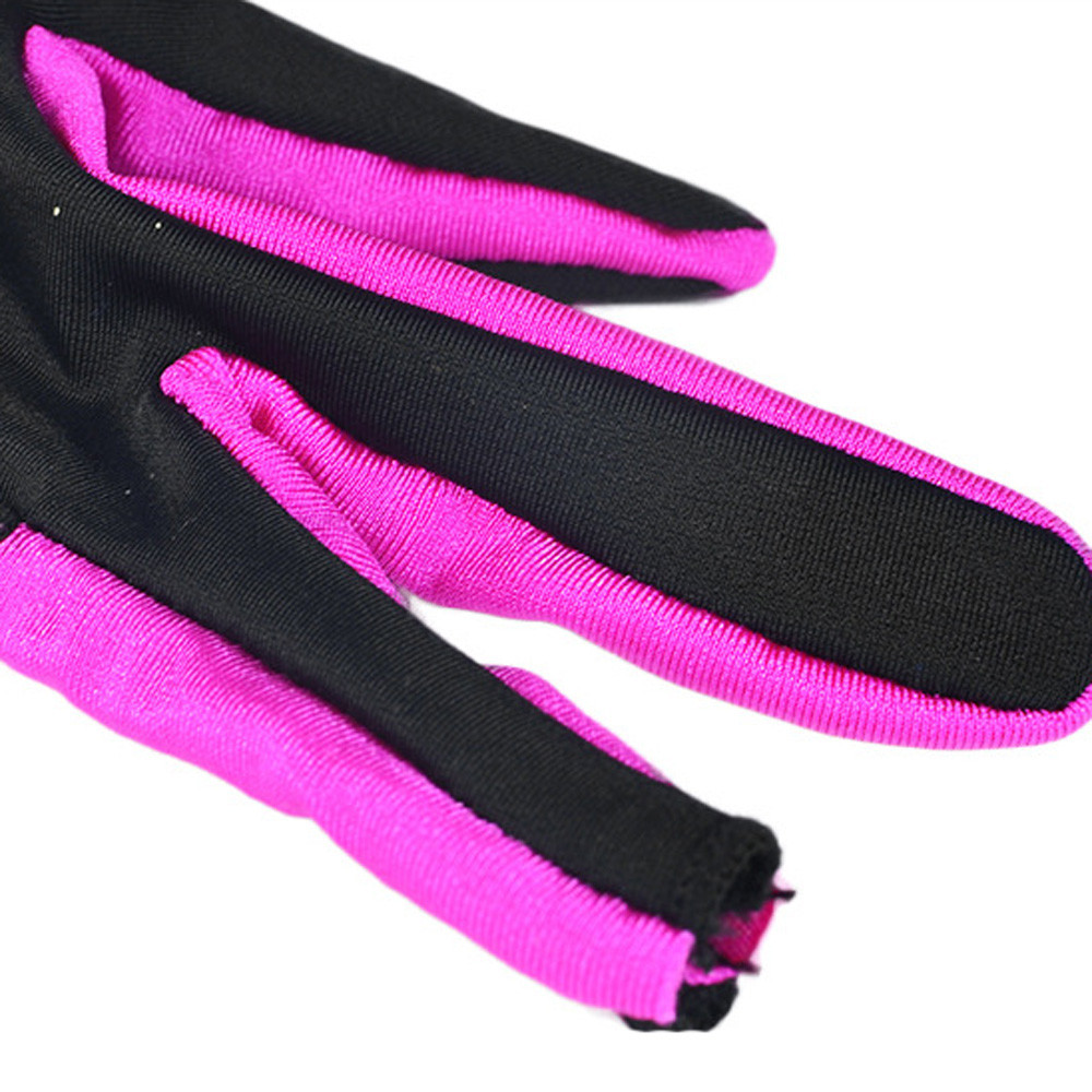 Spandex Snooker Three-finger Billiard Glove Pool Left And Right Hand Open lightweight fabric anti-slip open finger#y10