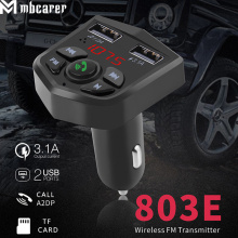 3.1A Dual USB Charger For Car Bluetooth 5.0 Car Handsfree Kit Wireless Bluetooth FM Transmitter LCD Car MP3 Player