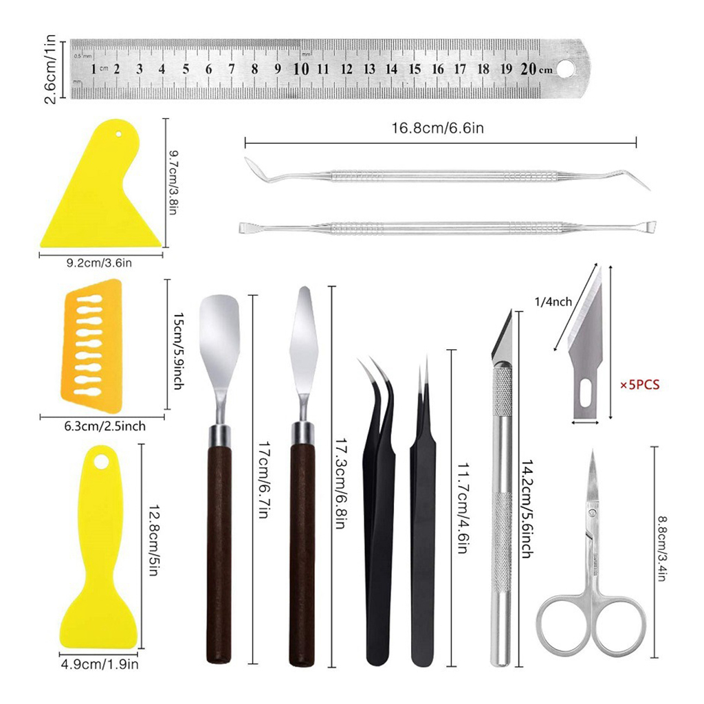 18 Craft Vinyl Tool Weeding Precision Diy Basic Set for Cricut Cameos Silhouttes