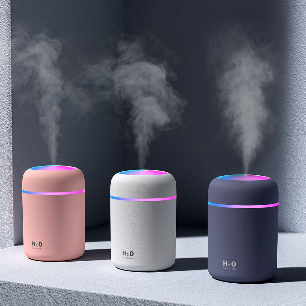 Portable 300ml Air Humidifier USB Ultrasonic Colorful Dazzle Cup Aroma Diffuser Cool Mist Maker Air Purifier with Romantic Light