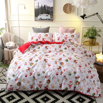Aggcual Christmas happy santa gift beding set luxury Quilt cover 3d printing duvet cover set queen home textile pillowcase be54