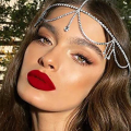 Stonefans Bling Forehead Chain for Women Jewelry Headpiece Rhinestone Chains Crystal Bridal Headwear Luxury Hair Accessories