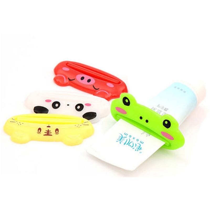 1pcs Cartoon Toothpaste Tube Dispenser Squeezer Rolling Holder Animal Tooth Paste Tube Squeezer Toothpaste Holder Supplies