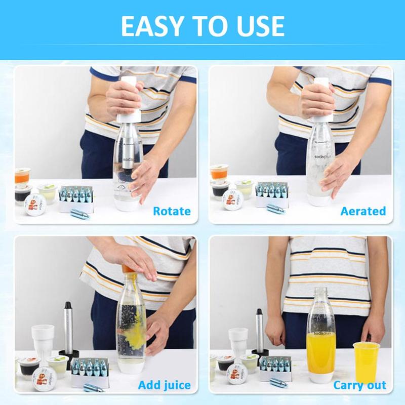 Soda Water Siphon Home Drink Juice Machine Bar Beer Soda Syphon Maker Steel Bottle Bar Tool Household Self-cooling drink machine