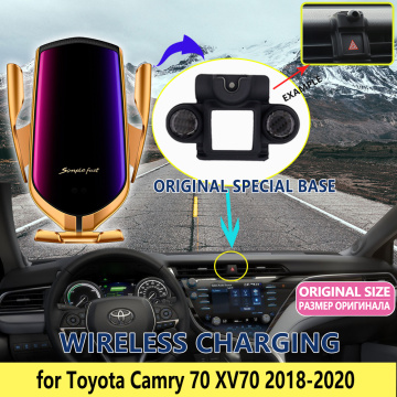 Car Mobile Phone Holder for Toyota Camry 70 XV70 2018 2019 2020 Telephone Bracket Support Accessories for iPhone Samsung Xiaomi