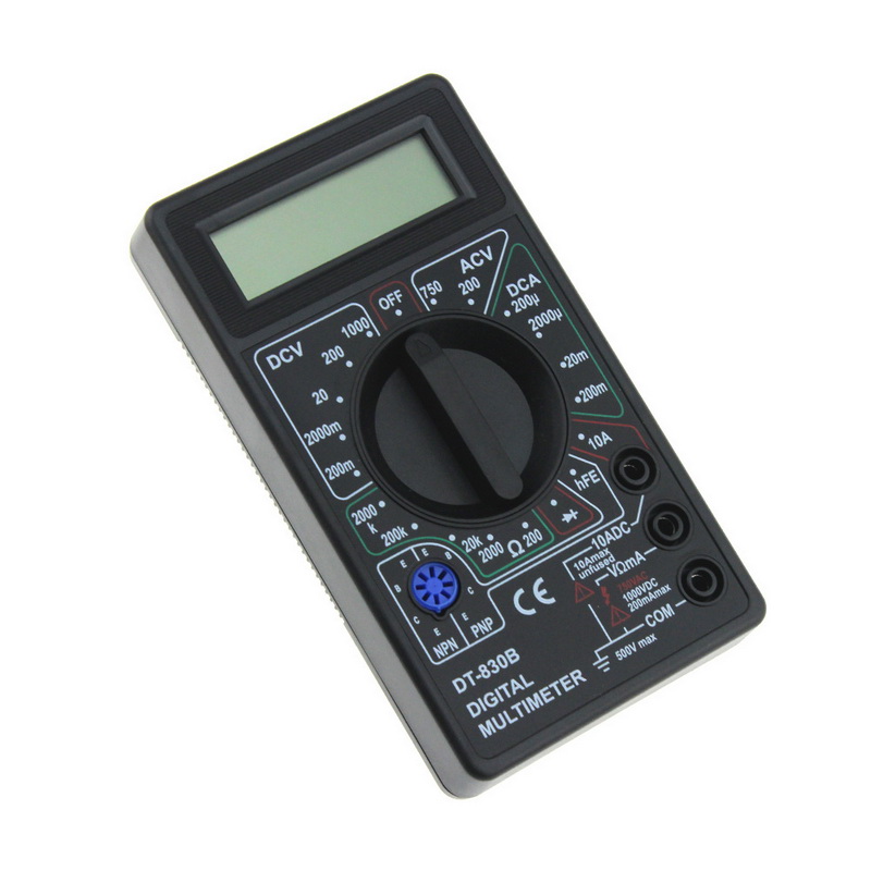 DT830B Digital Multimeter /DC 750/1000V LCD Handheld Voltmeter Ammeter Tester Auto Ranging Resistance Meter Tester