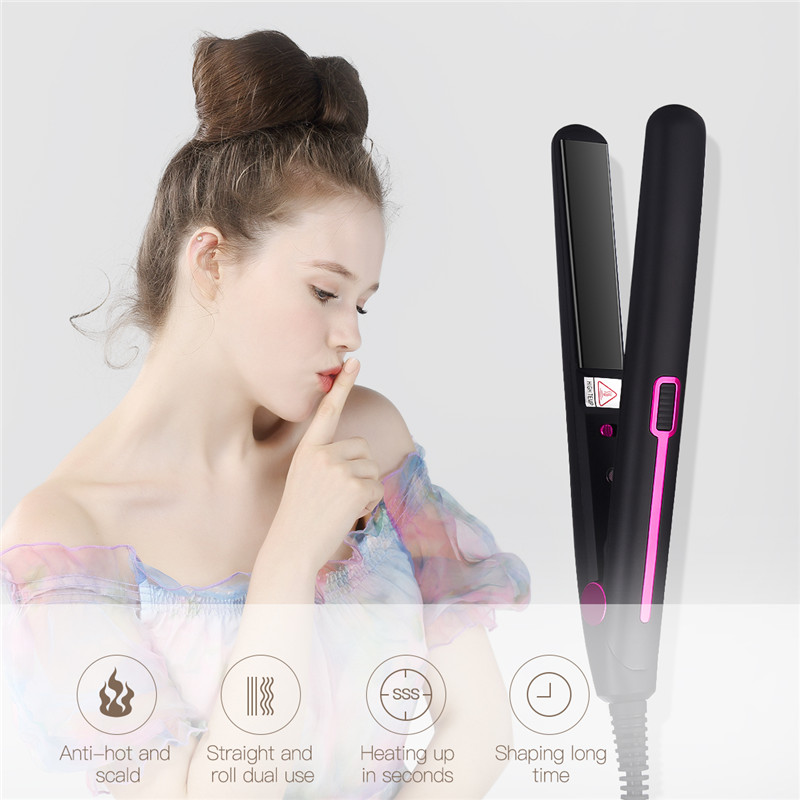 2 In 1 Professional Constant Temperature Hair Straightener Curler Curling Styling Tools Fast Planchas Straight Hair Flat Iron