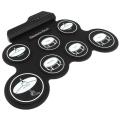 SLADE Portable Electronic Digital USB 7 Pads Roll up Set Silicone Electric Drum Kit with Drumsticks and Sustain Pedal