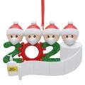 Christmas Party Decoration Gift Santa Claus With Mask Personalized Hanging Ornament Pandemic -social Distancing 1 Pc