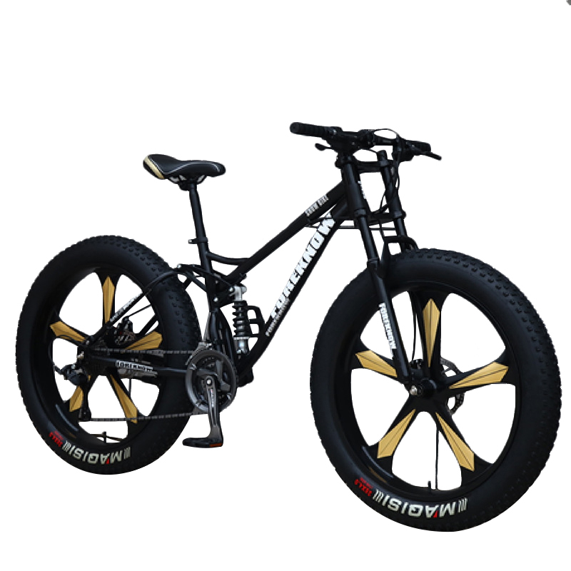 FOREKNOW Adult Mountain Fat Bike 7/21/24/27 Speed Road Bicycle Men 24/26 Inch Wheel Racing Oil Spring Fork Front Fork Ride