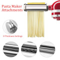 Stainless Steel Noodle Maker Parts DIY Noodles Maker Fettucine Cutter Roller Attachment For Stand Mixers Pasta Food Processors