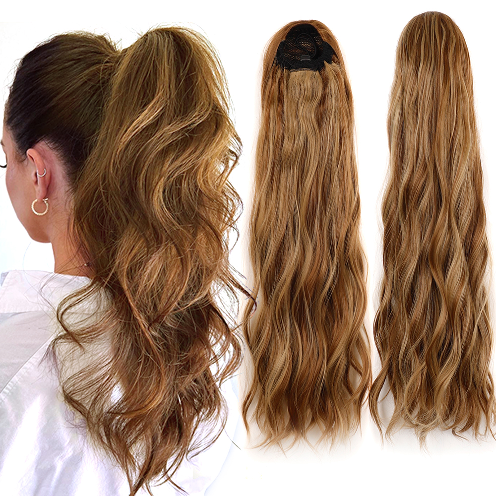 Loose Water Wave Claw Clip Ponytail