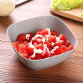 3 Color Food-Grade Plastic Bowl Square Fruit Snack Candy Salad Plate Bowl Dish Basket